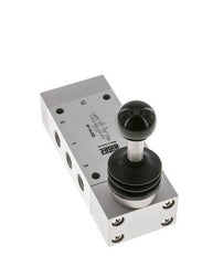 5/3 G1/4'' Exhaust Center Hand Lever Valve Detent 0-12bar/0-168psi Airtec