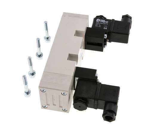 5/3 ISO 5599-2 Pressure Center Solenoid Valve 115V AC 2-10bar/28-140psi YPC