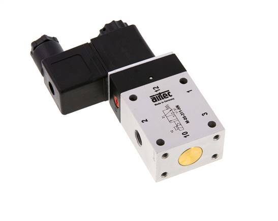 3/2 G1/8'' NO Solenoid Valve 24V DC 3-10bar/42-140psi Airtec