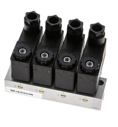 4x3/2 G1/8'' NC Solenoid Valve 230V AC -0.95-10bar/-13.2-140psi Airtec