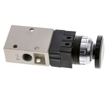 3/2 G1/4'' Palm Button Valve Black 0-8bar/0-112psi YPC