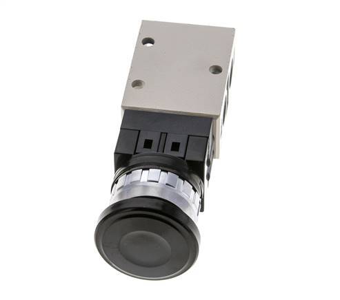 3/2 G1/4'' Palm Button Valve Black 0-8bar/0-112psi YPC