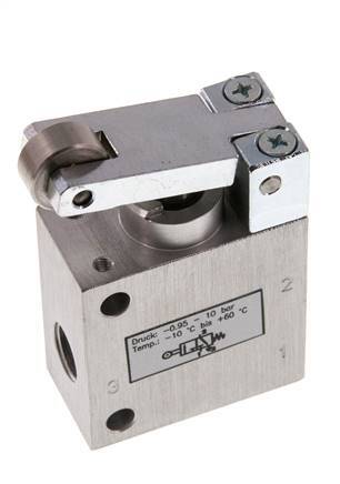 3/2 G1/4'' Universal Roller Lever Valve Heavy Duty -0.95-10bar/-13.2-140psi