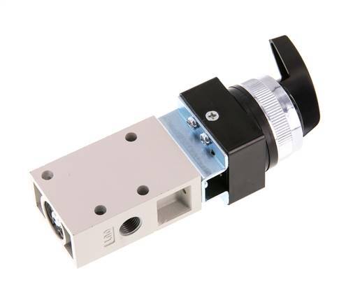 3/2 G1/8'' Rotary Switch Valve Black 0-8bar/0-112psi YPC