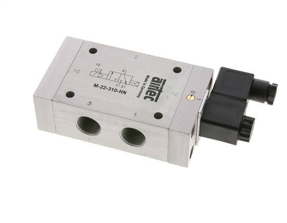 3/2 G1/2'' NO Solenoid Valve 230V AC 1-10bar/14-140psi Airtec