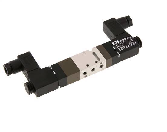 5/3 M5 Exhaust Center Solenoid Valve 24V DC 2-10bar/28-140psi YPC