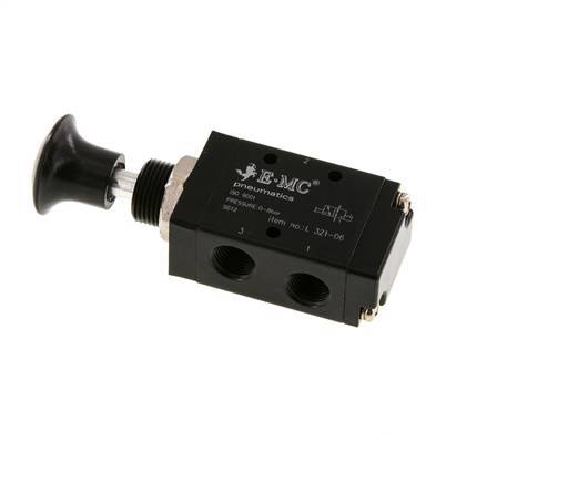3/2 G1/8'' Axial Hand Lever Valve Detent 0-8bar/0-112psi E.MC