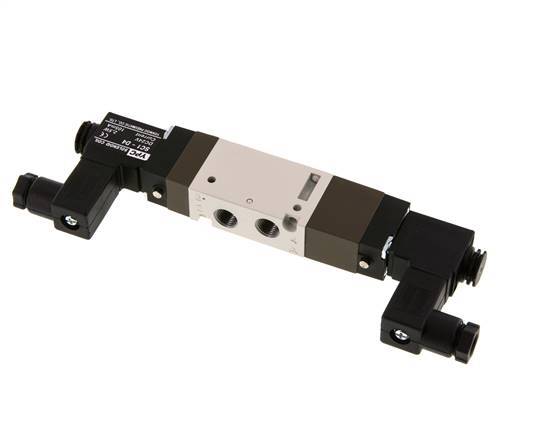 5/3 G1/8'' Center Closed Solenoid Valve 24V DC 2-10bar/28-140psi YPC