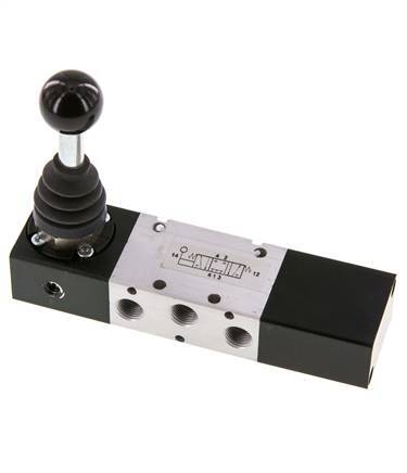 5/3 G1/8'' Center Closed Hand Lever Valve -0.95-10bar/-13.2-140psi