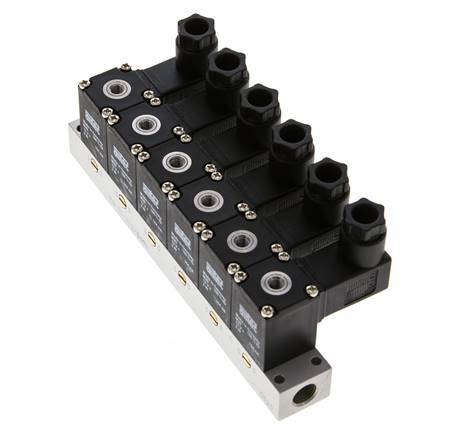 6x3/2 M5 NC Solenoid Valve 12V DC -0.95-8bar/-13.2-112psi Airtec