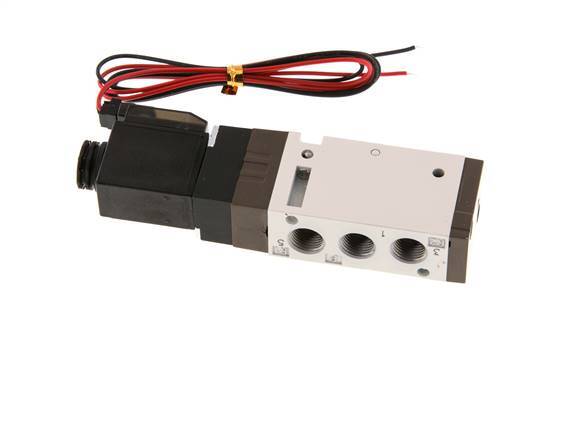 5/2 G1/8'' Solenoid Valve 24V DC 1.5-10bar/21.0-140psi 2-pin Plug YPC