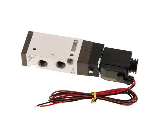 5/2 G1/8'' Solenoid Valve 24V DC 1.5-10bar/21.0-140psi 2-pin Plug YPC