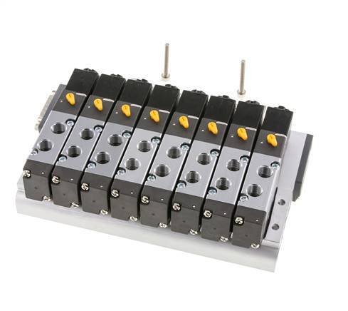 G1/8'' 8x Pneumatic Valve Terminal 24V DC 1.5-8bar/21.0-112psi Multi-pole E.MC