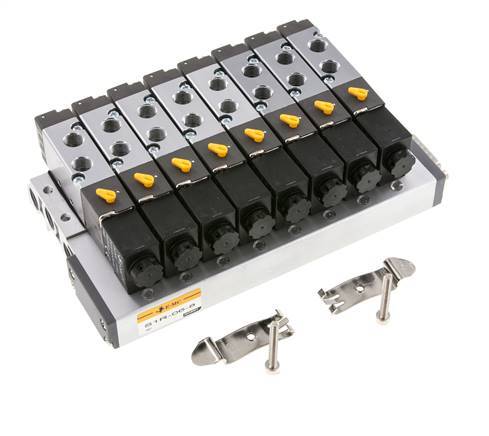 G1/8'' 8x Pneumatic Valve Terminal 24V DC 1.5-8bar/21.0-112psi Multi-pole E.MC