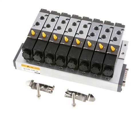 G1/8'' 8x Pneumatic Valve Terminal 24V DC 1.5-8bar/21.0-112psi Multi-pole E.MC
