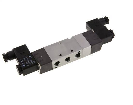 5/3 G1/4'' Pressure Center Solenoid Valve 230V AC 1.5-8bar/21.0-112psi E.MC