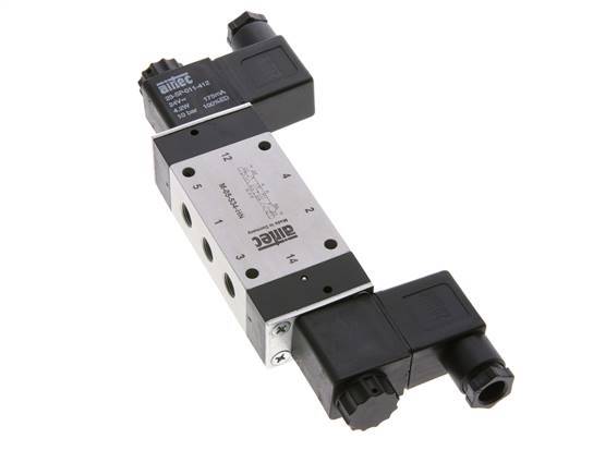 5/3 G1/8'' Pressure Center Solenoid Valve 24V AC 3-8bar/42-112psi Airtec