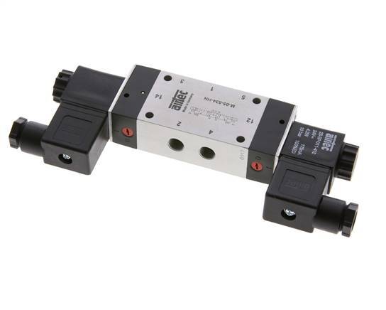 5/3 G1/8'' Pressure Center Solenoid Valve 24V AC 3-8bar/42-112psi Airtec