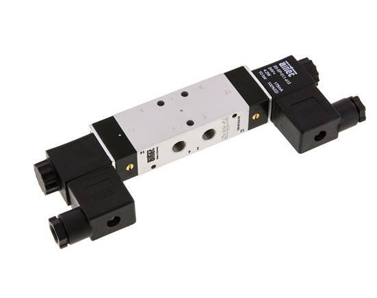5/3 G1/8'' Pressure Center Solenoid Valve 12V DC 3-10bar/42-140psi Airtec