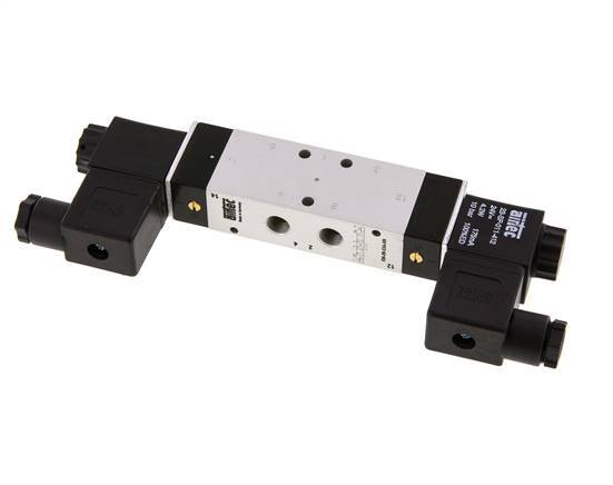5/3 G1/8'' Pressure Center Solenoid Valve 12V DC 3-10bar/42-140psi Airtec