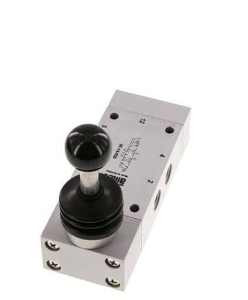 5/3 G1/4'' Center Closed Hand Lever Valve 0-12bar/0-168psi Airtec
