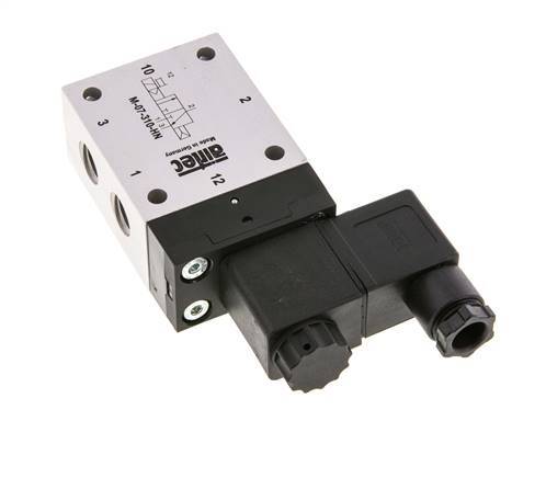 3/2 G1/4'' NO Solenoid Valve 12V DC 1.5-10bar/21.0-140psi Airtec