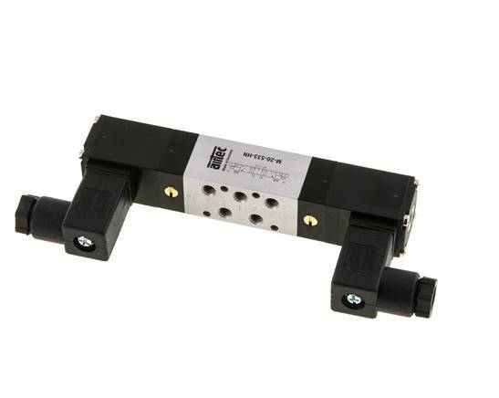 5/3 M5 Exhaust Center Solenoid Valve 12V DC 3-8bar/42-112psi Airtec