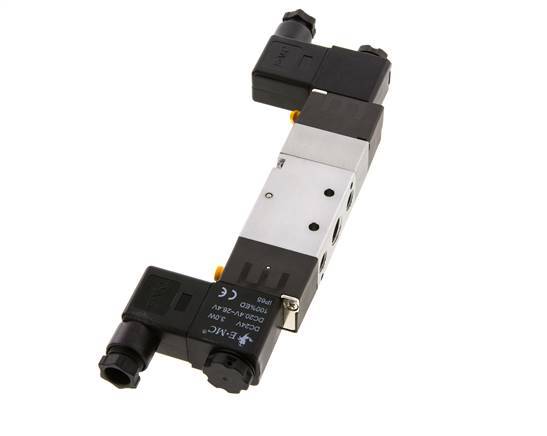 5/3 G1/4'' (G1/8'') Pressure Center Solenoid Valve 24V AC 1.5-8bar/21.0-112psi E.MC