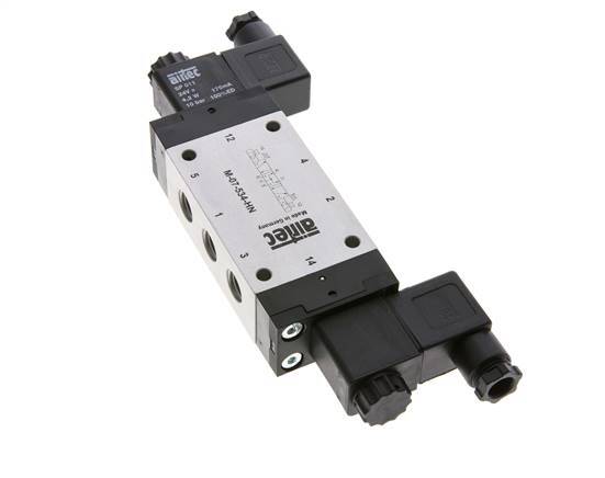 5/3 G1/4'' Pressure Center Solenoid Valve 230V AC 3-8bar/42-112psi Airtec