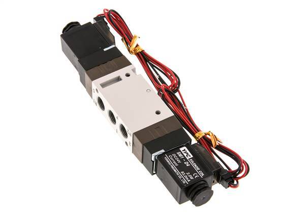 5/2 G1/8'' Bistable Solenoid Valve 24V DC 1.5-10bar/21.0-140psi 2-pin Plug YPC