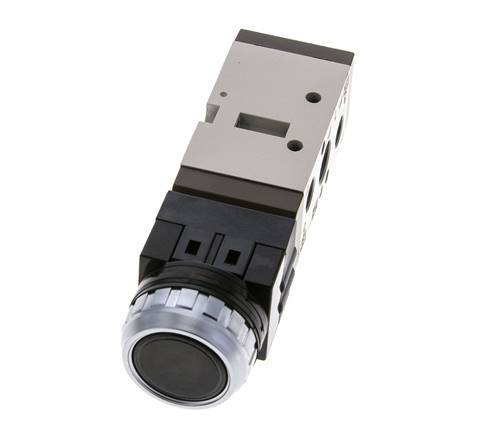 5/2 G1/4'' (G1/8'') Push Button Valve Black 0-8bar/0-112psi YPC
