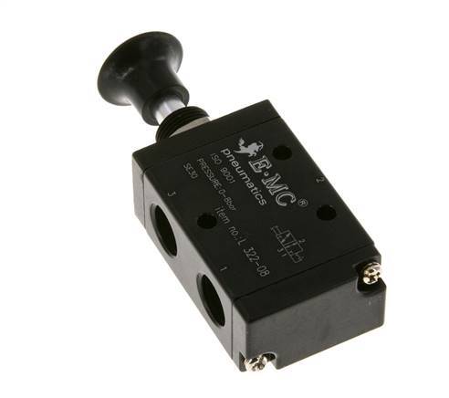 3/2 G1/4'' Axial Hand Lever Valve Detent 0-8bar/0-112psi E.MC