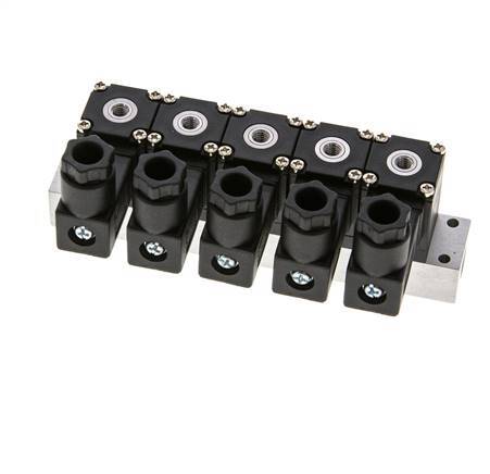 5x3/2 M5 NC Solenoid Valve 24V DC -0.95-8bar/-13.2-112psi Airtec
