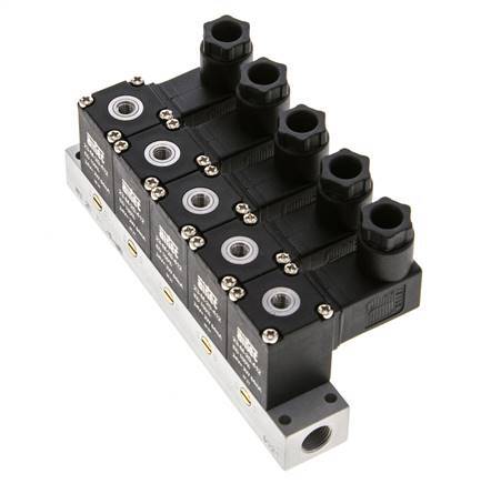 5x3/2 M5 NC Solenoid Valve 24V DC -0.95-8bar/-13.2-112psi Airtec
