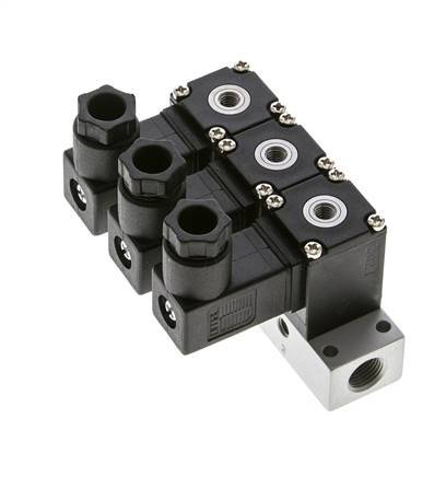 3x3/2 M5 NC Solenoid Valve 12V DC -0.95-8bar/-13.2-112psi Airtec