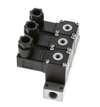 3x3/2 M5 NC Solenoid Valve 12V DC -0.95-8bar/-13.2-112psi Airtec