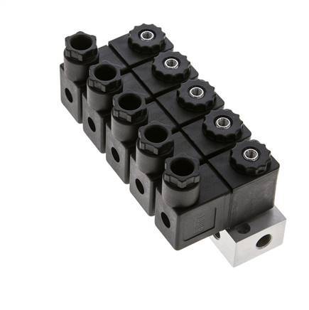 5x3/2 G1/8'' NC Solenoid Valve 24V DC -0.95-10bar/-13.2-140psi Airtec