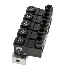 5x3/2 G1/8'' NC Solenoid Valve 24V DC -0.95-10bar/-13.2-140psi Airtec