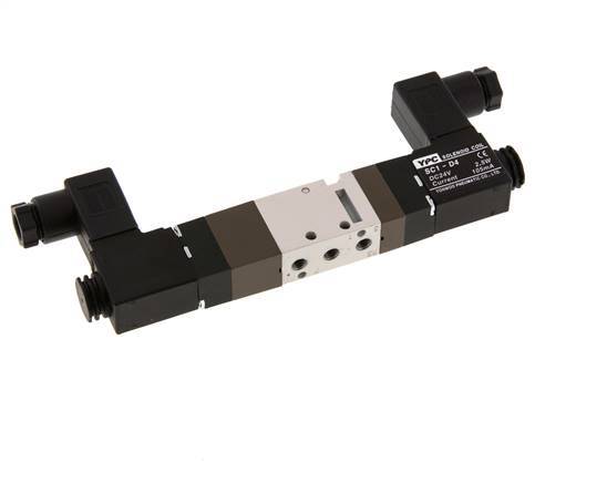 5/3 M5 Pressure Center Solenoid Valve 24V DC 2-10bar/28-140psi YPC