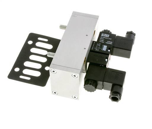 5/3 ISO 5599-3 Exhaust Center Solenoid Valve 230V AC 3-10bar/42-140psi Airtec