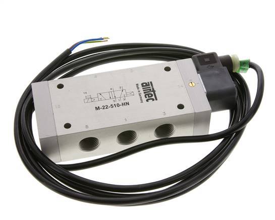 5/2 G1/2'' Solenoid Valve 24V DC ATEX 1-10bar/14-140psi Airtec