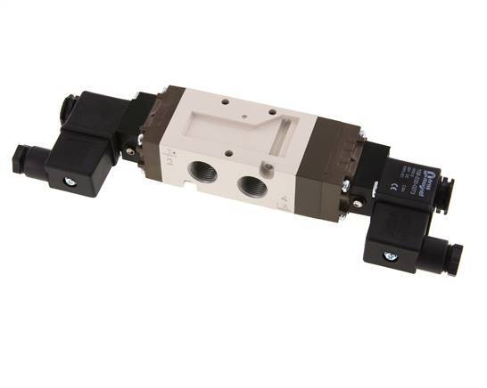 5/3 G3/8'' Exhaust Center Solenoid Valve 24V AC 2-10bar/28-140psi YPC