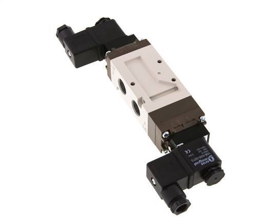 5/3 G3/8'' Exhaust Center Solenoid Valve 24V AC 2-10bar/28-140psi YPC