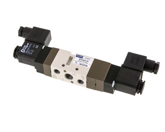 5/3 G1/4'' (G1/8'') Center Closed Solenoid Valve 24V DC 2-10bar/28-140psi YPC