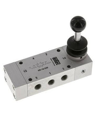 5/3 G1/8'' Center Closed Hand Lever Valve Detent 0-10bar/0-140psi Airtec