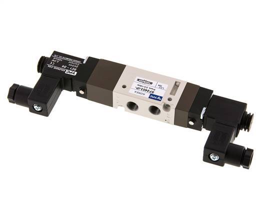 5/3 G1/8'' Exhaust Center Solenoid Valve 24V DC 2-10bar/28-140psi YPC