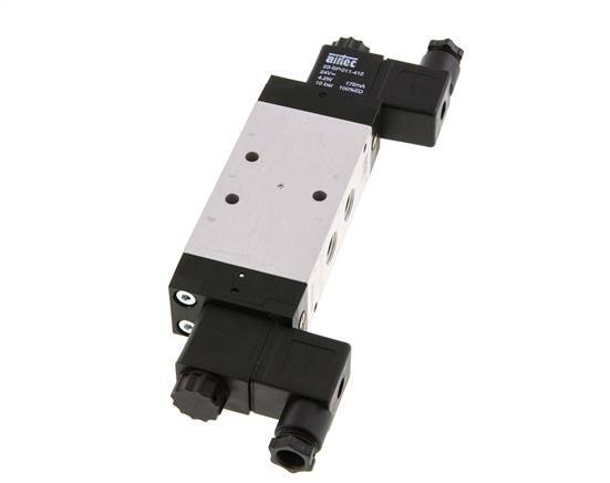 5/3 G1/4'' Center Closed Solenoid Valve 24V DC 3-10bar/42-140psi Airtec