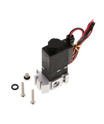3/2 M5 NC Solenoid Valve 24V DC 0-8bar/0-112psi 2-pin Plug YPC