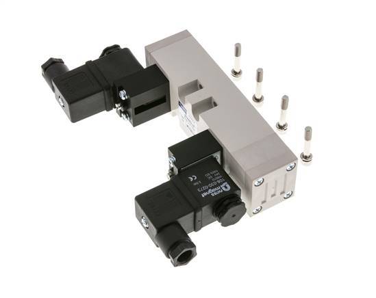 5/3 ISO 5599-1 Pressure Center Solenoid Valve 24V DC 2-10bar/28-140psi YPC
