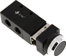 3/2 G1/4'' Universal Push Button Valve Black 0-8bar/0-112psi E.MC